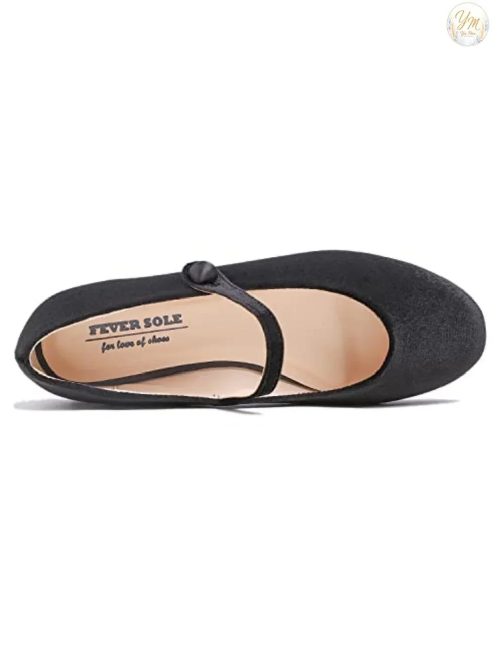 Women's Mary Jane Flats with Easy Buckle Slip On, Cushioned Insole, Non-Slip
